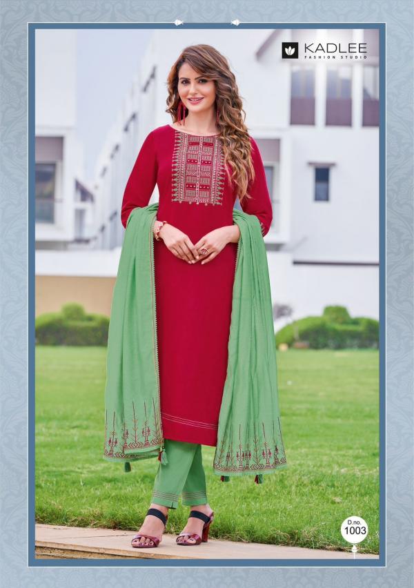 Kadlee Anupma Viscose Designer Kurti With Bottom Dupatta Collection